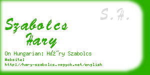 szabolcs hary business card